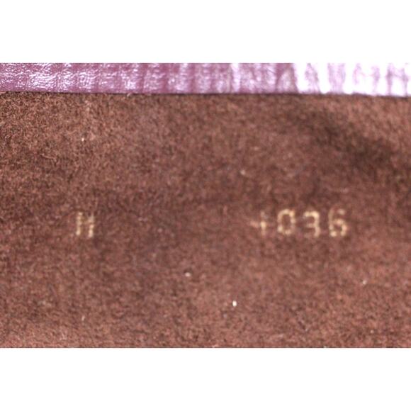 VTG 80 BURGUNDY GENUINE LEATHER 2 7/8"Wd CORSET WIDE DRESS WOMEN'S BELT Sz M (X8 - Picture 6 of 11